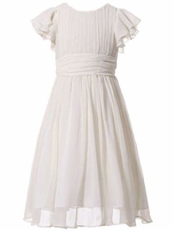 Happy Rose Chiffon Prom Party Dresses Bridesmaid Dress Flower Girl's Dress