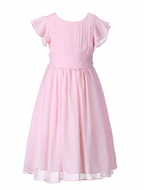 Happy Rose Chiffon Prom Party Dresses Bridesmaid Dress Flower Girl's Dress