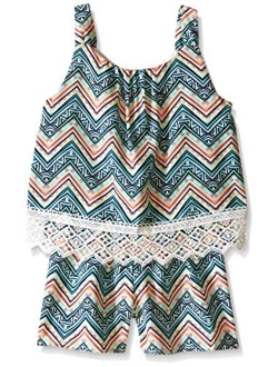 My Michelle Girls' Sleeveless Romper