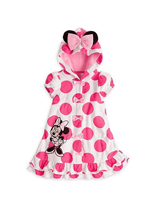 Disney Store Minnie Mouse Swimsuit Cover Up: Polka Dot with Ears Size Medium 7/8