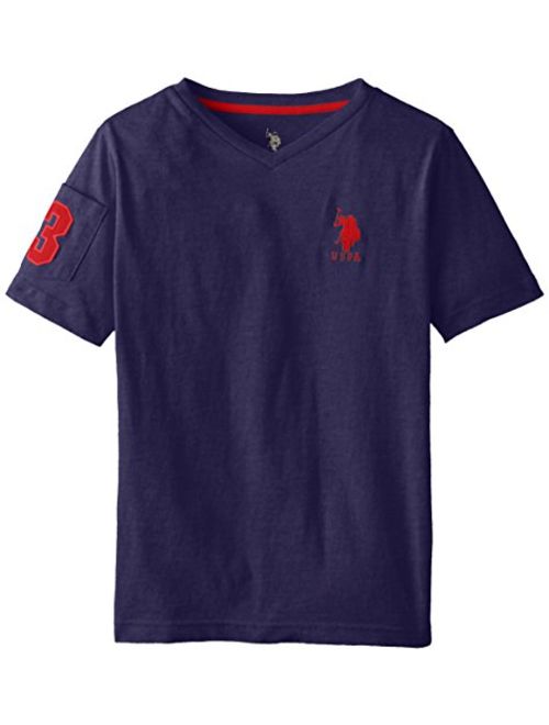 U.S. Polo Assn. Boys' Solid V-Neck T-Shirt