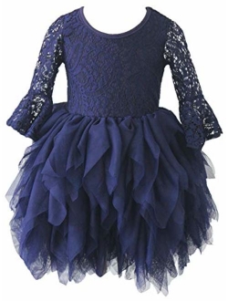 2Bunnies Girl Lace Back A-Line Tutu Tulle Flower Girl Dress