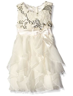 American Princess Girls' Sequin Corkscrew Dress