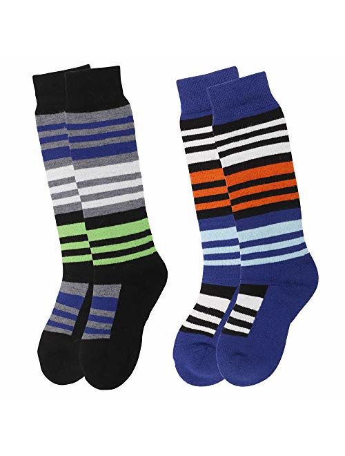 LULLABY KIDS Ski Socks Full Terry Lightweight Warm Merino Wool Skiing Socks