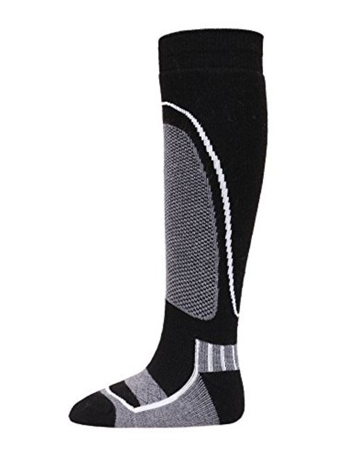 LULLABY KIDS Ski Socks Full Terry Lightweight Warm Merino Wool Skiing Socks