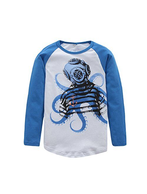 HowJoJo Boys Long Sleeve Cotton T-Shirts Monster Truck Shirt Graphic Tees