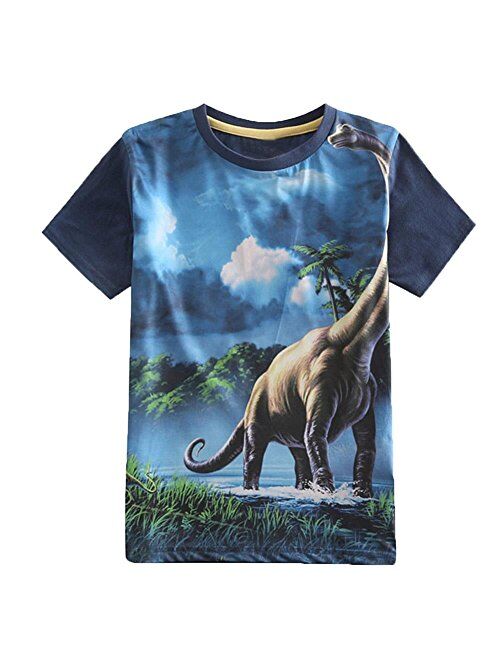 Frogwill Boys Dinosaur Short Sleeve T-Shirt Top Tee Size 2-10