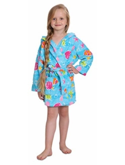 Komar Kids Ocean Print Cotton Hooded Terry Robe Cover Up, Sizes 4-12