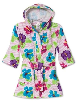 Komar Kids Ocean Print Cotton Hooded Terry Robe Cover Up, Sizes 4-12