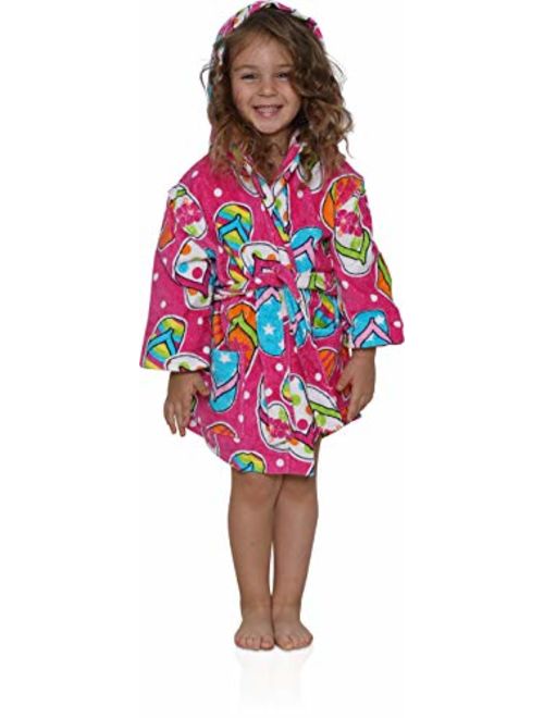 Komar Kids Ocean Print Cotton Hooded Terry Robe Cover Up, Sizes 4-12