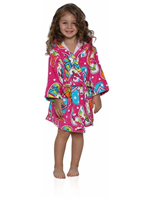 Komar Kids Ocean Print Cotton Hooded Terry Robe Cover Up, Sizes 4-12