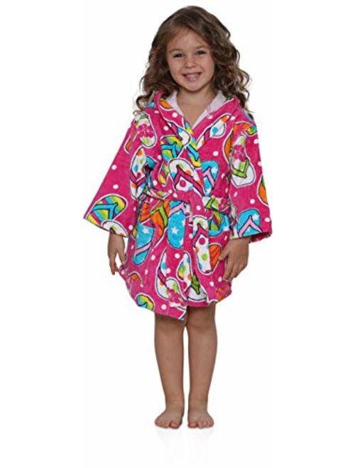 Komar Kids Ocean Print Cotton Hooded Terry Robe Cover Up, Sizes 4-12