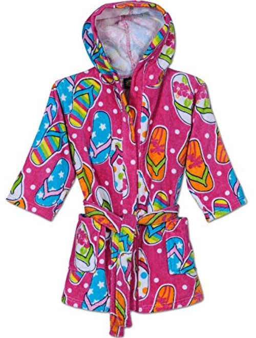 Komar Kids Ocean Print Cotton Hooded Terry Robe Cover Up, Sizes 4-12