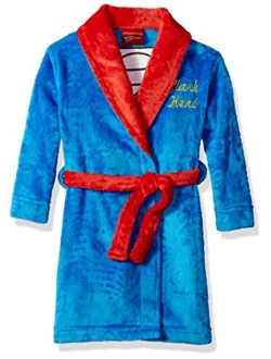 Comics Boys' Superhero Plush Velvet Fleece Robe