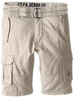 Boys' Solid Cargo Short with Belt