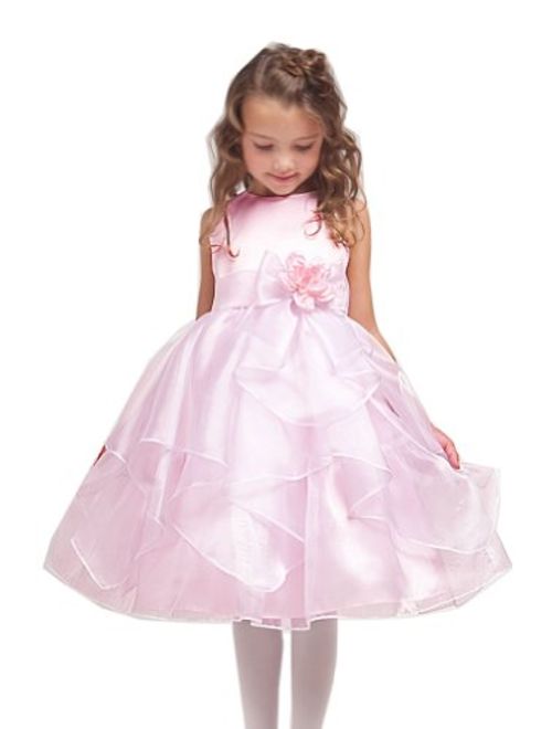 Kid Collection Girls' Satin Sleeveless Flower Girl Dress