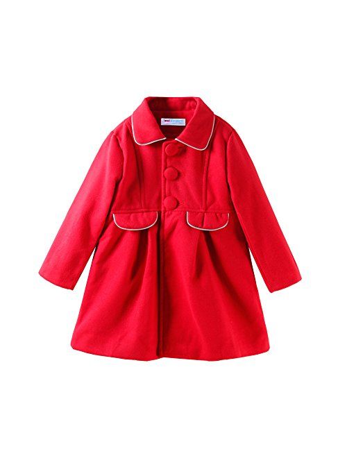 Mud Kingdom Little Girls Peacoat Dress Coat Slim