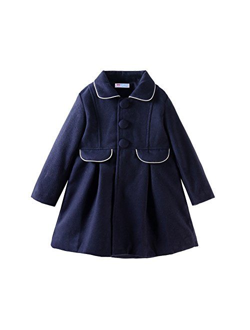 Mud Kingdom Little Girls Peacoat Dress Coat Slim