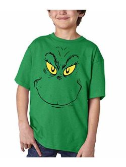 Dr. Seuss Grinch Face Youth Kids T-Shirt