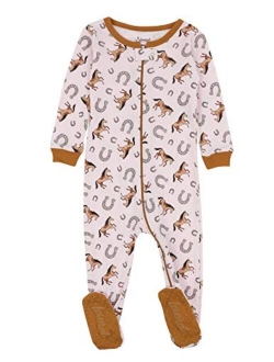 Kids Pajamas Baby Boys Girls Footed Pajamas Sleeper 100% Cotton (Size 6-12 Months-5 Toddler)