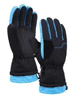 Lullaby Kids Boys Girls Waterproof Cotton Winter Snowboard Ski Gloves