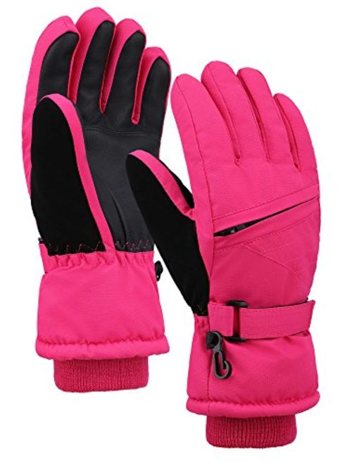 Lullaby Kids Boys Girls Waterproof Cotton Winter Snowboard Ski Gloves