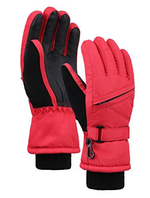 Lullaby Kids Boys Girls Waterproof Cotton Winter Snowboard Ski Gloves