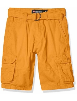 Boys' Belted Ripstop Basic Cargo Shorts