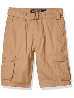 Boys' Belted Ripstop Basic Cargo Shorts