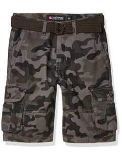 Boys' Belted Ripstop Basic Cargo Shorts