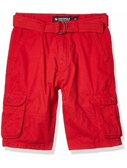 Boys' Belted Ripstop Basic Cargo Shorts