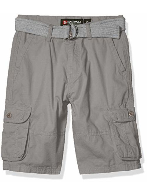 Southpole Boys' Belted Ripstop Basic Cargo Shorts