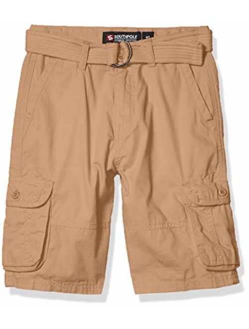 Southpole Boys' Belted Ripstop Basic Cargo Shorts