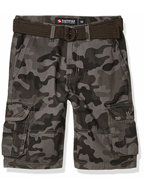 Southpole Boys' Belted Ripstop Basic Cargo Shorts