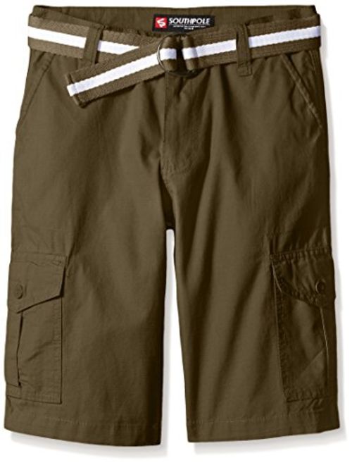 Southpole Boys' Belted Ripstop Basic Cargo Shorts