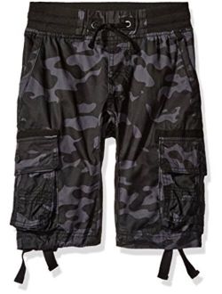 Twill Cargo Jogger Shorts in Solid and Camo Colors