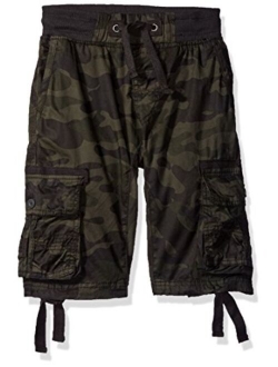 Twill Cargo Jogger Shorts in Solid and Camo Colors