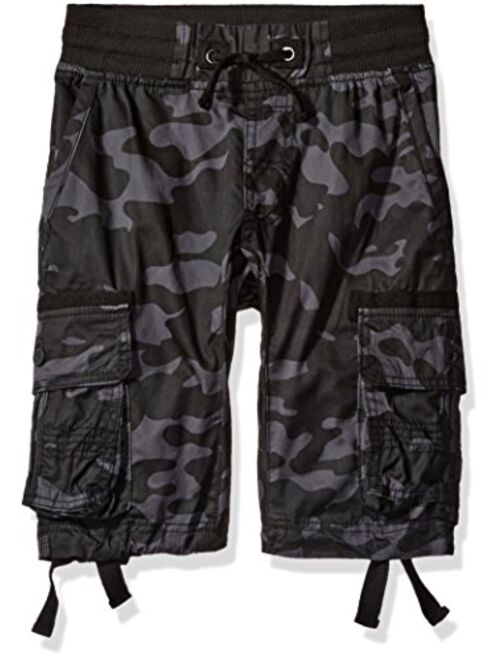 Twill Cargo Jogger Shorts in Solid and Camo Colors