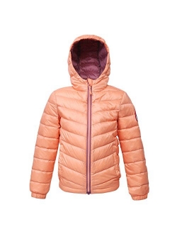 Rokka&Rolla Girls' Ultra Lightweight Hooded Packable Puffer Down Jacket