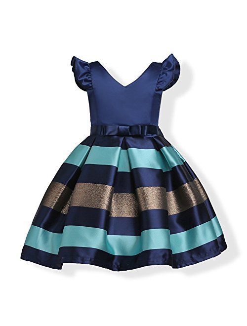 WeeH Girl Dress Gown Party Wedding Ruffles Dresses Ring Bearer Princess Dress