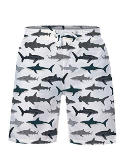 UNICOMIDEA Boys Beach Shorts Quick Dry Beach Swim Trunks Kids Swimsuit Beach Shorts with Mesh Lining for 5-16 Years