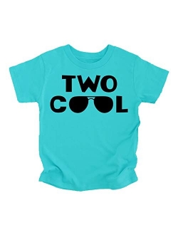 Olive Loves Apple Two Cool 2nd Birthday Shirt for Toddler Boys 2nd Birthday Shirt Boy 3/4 Sleeve Two Cool