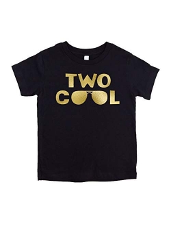 Olive Loves Apple Two Cool 2nd Birthday Shirt for Toddler Boys 2nd Birthday Shirt Boy 3/4 Sleeve Two Cool