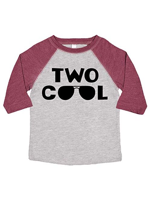 Olive Loves Apple Two Cool 2nd Birthday Shirt for Toddler Boys 2nd Birthday Shirt Boy 3/4 Sleeve Two Cool