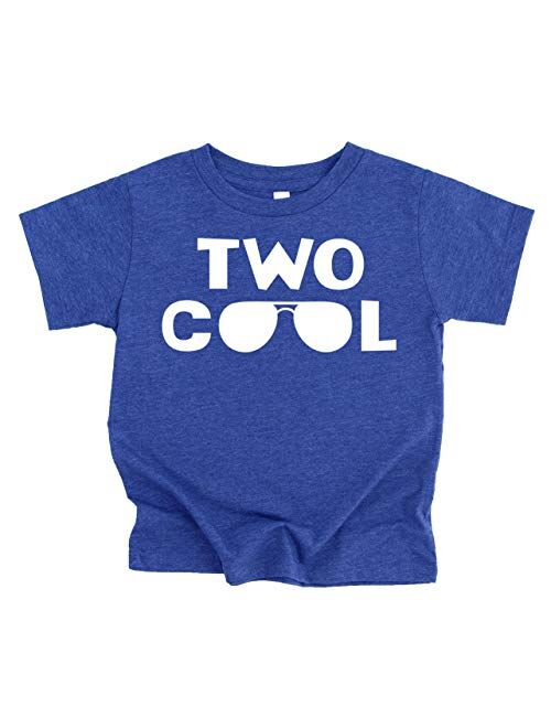 Olive Loves Apple Two Cool 2nd Birthday Shirt for Toddler Boys 2nd Birthday Shirt Boy 3/4 Sleeve Two Cool