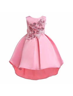 Gentonkids Girls Ball Gowns Sleeveless Cocktail Wedding Pageant Dresses 2-9 Years