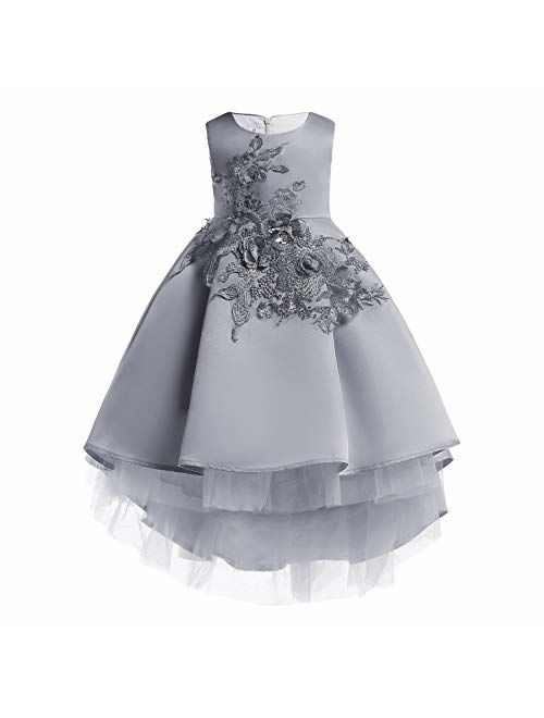 Gentonkids Girls Ball Gowns Sleeveless Cocktail Wedding Pageant Dresses 2-9 Years