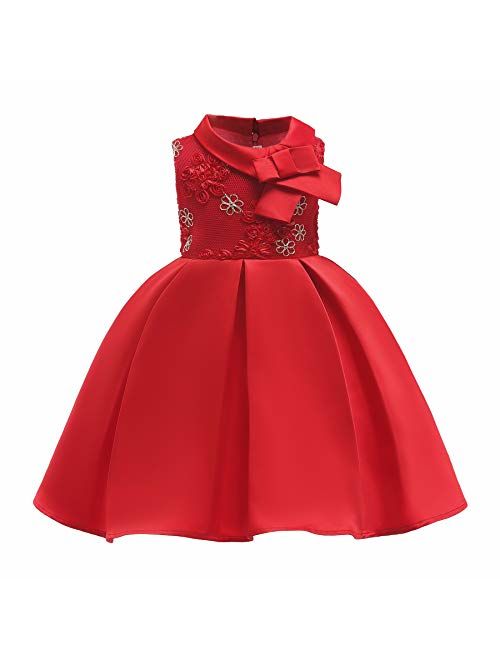 Gentonkids Girls Ball Gowns Sleeveless Cocktail Wedding Pageant Dresses 2-9 Years