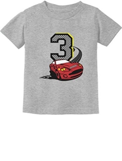 3rd Birthday 3 Year Old Boy Race Car Party Toddler Kids T-Shirt