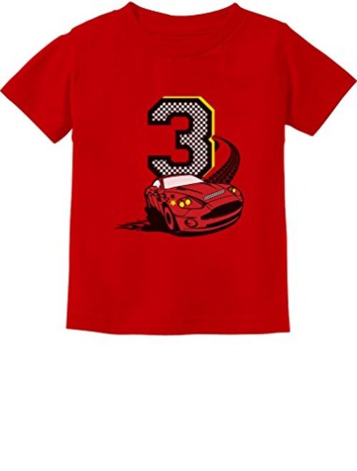 3rd Birthday 3 Year Old Boy Race Car Party Toddler Kids T-Shirt